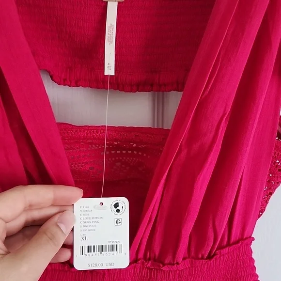 π FREE PEOPLE Santa Maria Maxi XL Love Potion bright pink - Picture 14 of 16